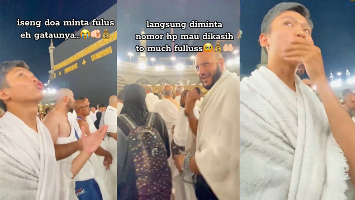 Endingnya Tak Terduga, Seorang Pria Berdoa Minta Fulus di Depan Ka'bah