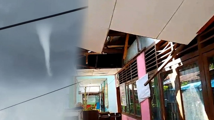 Diterjang Angin Puting Beliung, Bangunan Sekolah di Bengkalis Rusak Berat