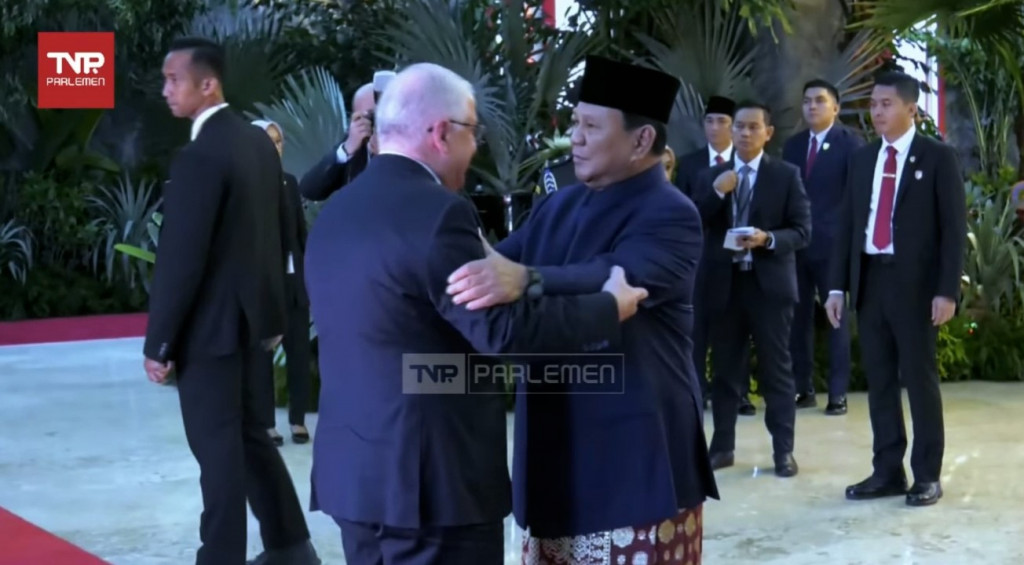 Prabowo Sambut Tamu Negara di Gedung DPR/MPR RI