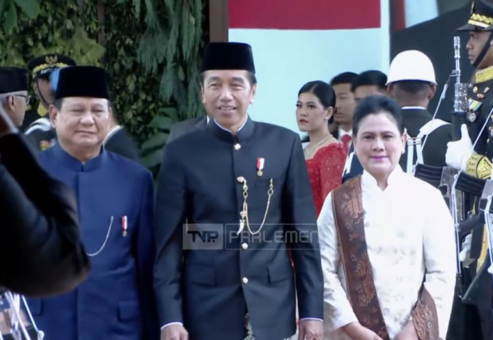 Presiden Jokowi Tiba di Gedung MPR Hadiri Pelantikan Prabowo - Gibran
