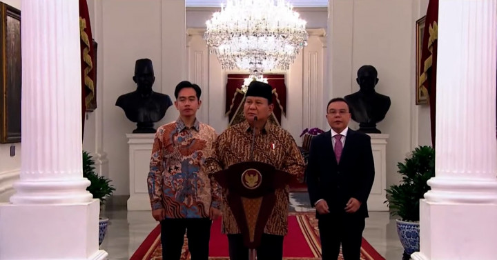 Umumkan Nama Kabinet, Prabowo: Kabinet Merah Putih