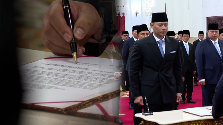 Penandatangan Berita Acara Pelantikan Menteri Kabinet Merah Putih 2024-2029