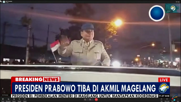 Jelang Pembekalan Menteri, Presiden Prabowo Tiba di Akademi Militer