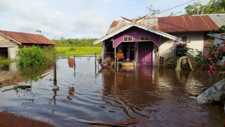 Akibat Hujan Deras, 120 KK Desa Sei Ubar Terdampak Banjir