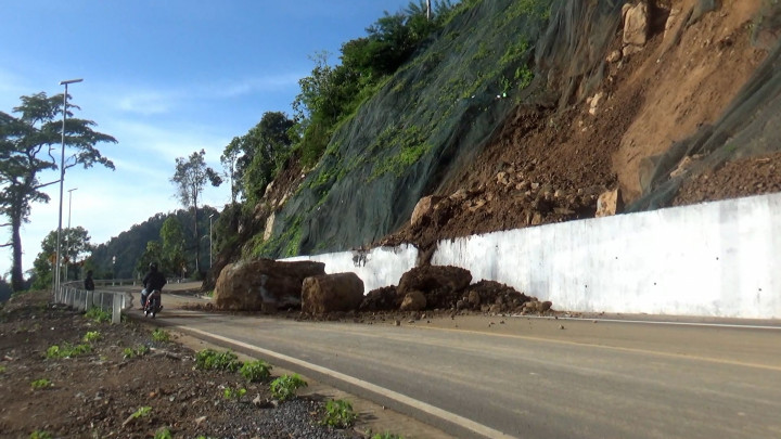Tebing Setinggi 10 Meter Longsor di Lumajang, Akses Jalan Terganggu