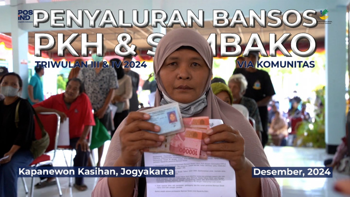 Pos Indonesia Salurkan Bansos PKH dan Sembako untuk 1078 KPM di Yogyakarta