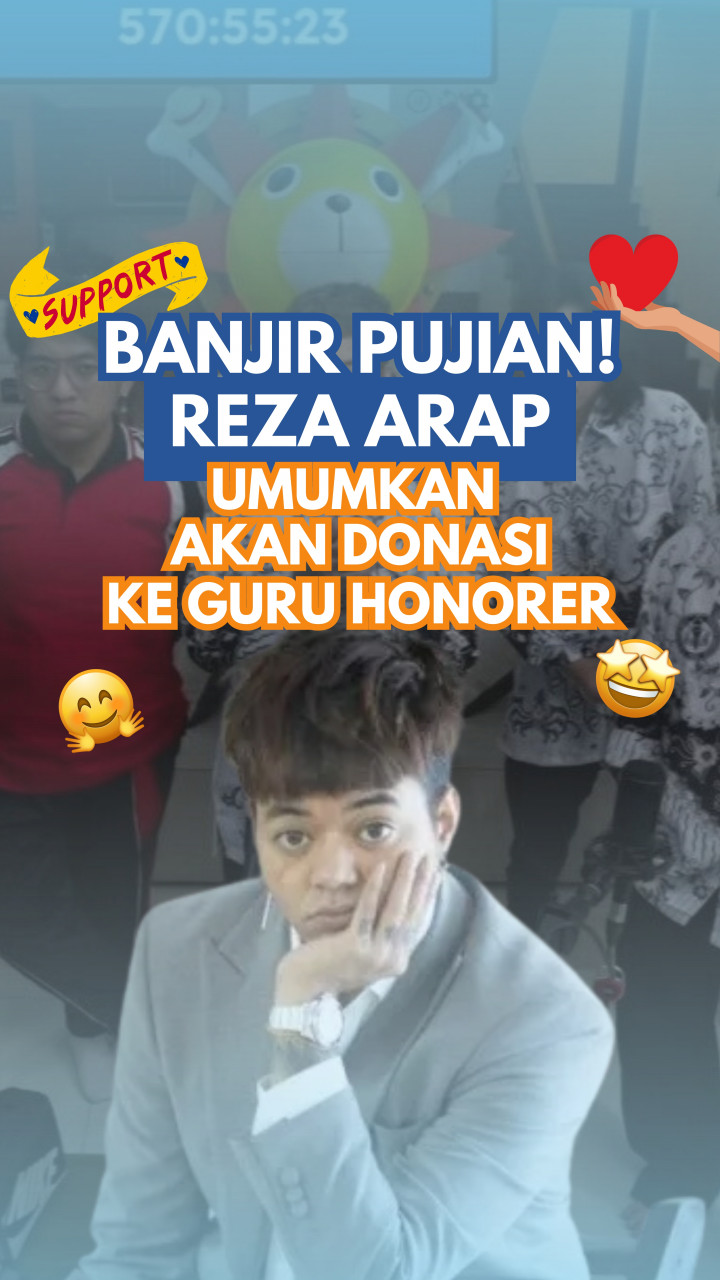 Banjir Pujian! Reza Arap Umumkan Akan Donasi ke Guru Honorer
