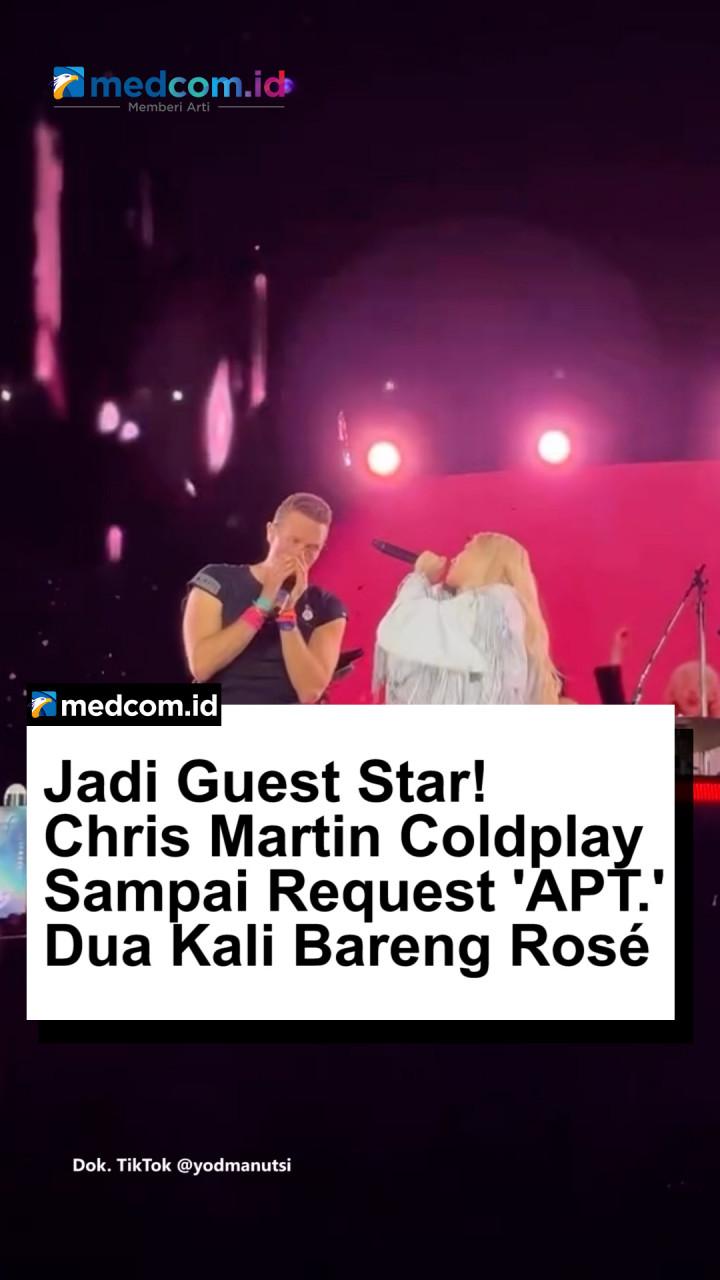 Jadi Guest Star! Chris Martin Coldplay Sampai Request 'APT.' Dua Kali Bareng Rosé