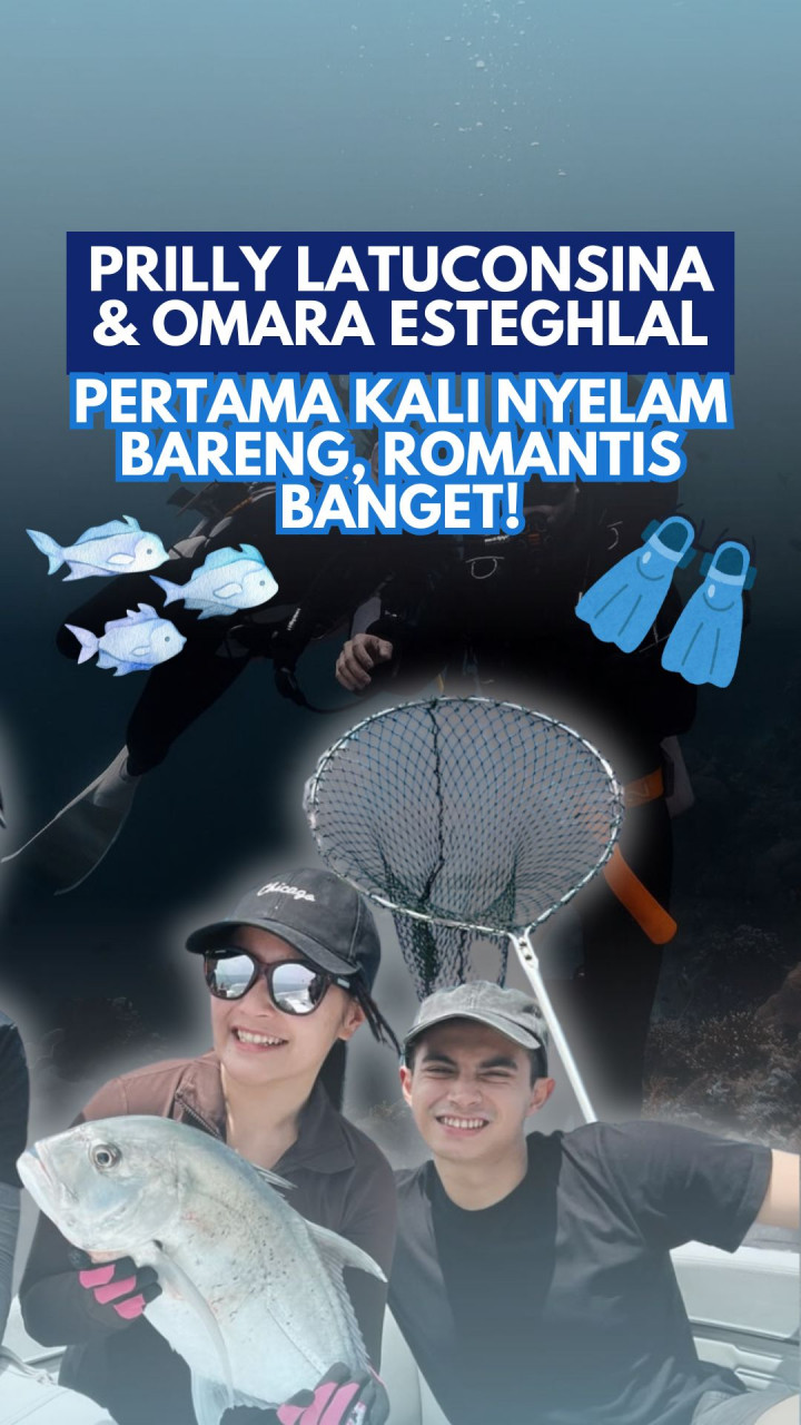 Prilly Latuconsina & Omara Esteghlal Pertama Kali Nyelam Bareng, Romantis Banget!