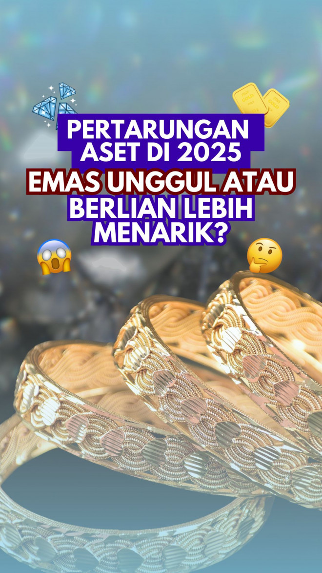 Pertarungan Aset di 2025, Emas Unggul atau Berlian Lebih Menarik?