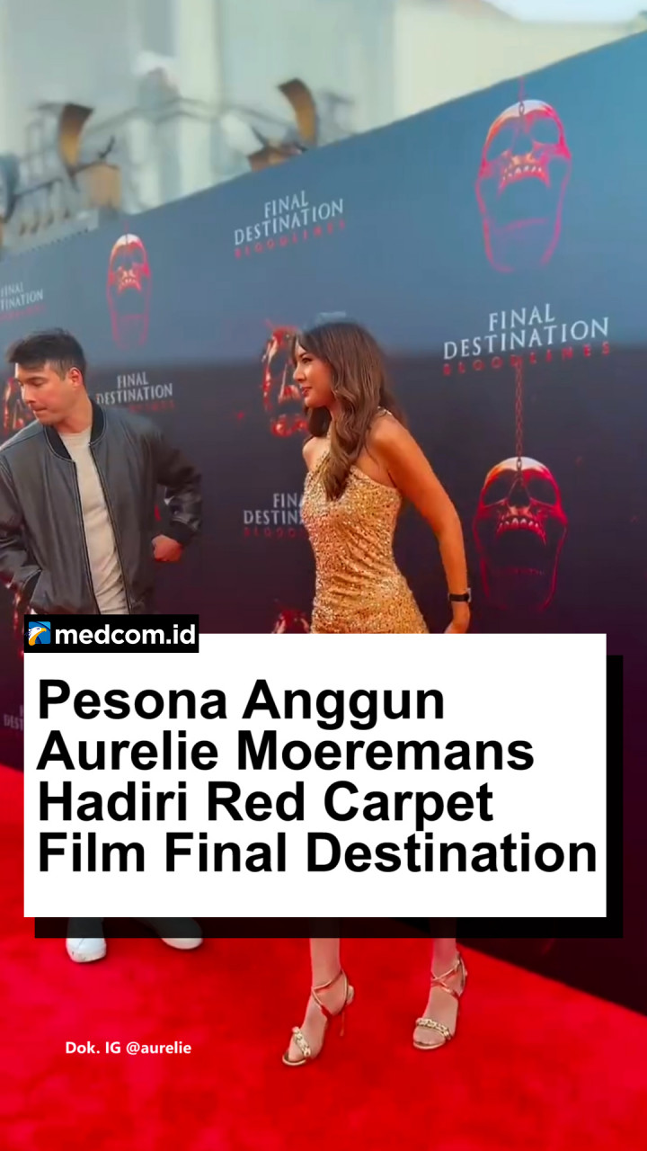 Pesona Anggun Aurelie Moeremans Hadiri Red Carpet Film Final Destination