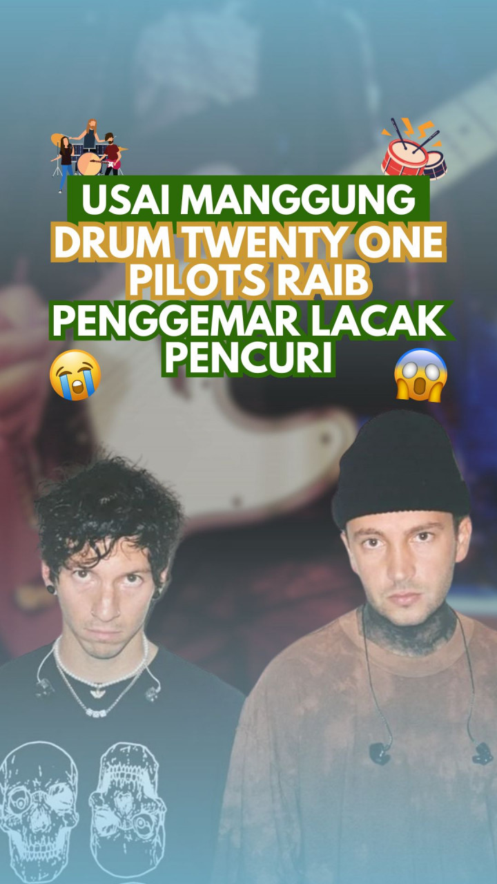 Usai Manggung, Drum Twenty One Pilots Raib, Penggemar Lacak Pencuri