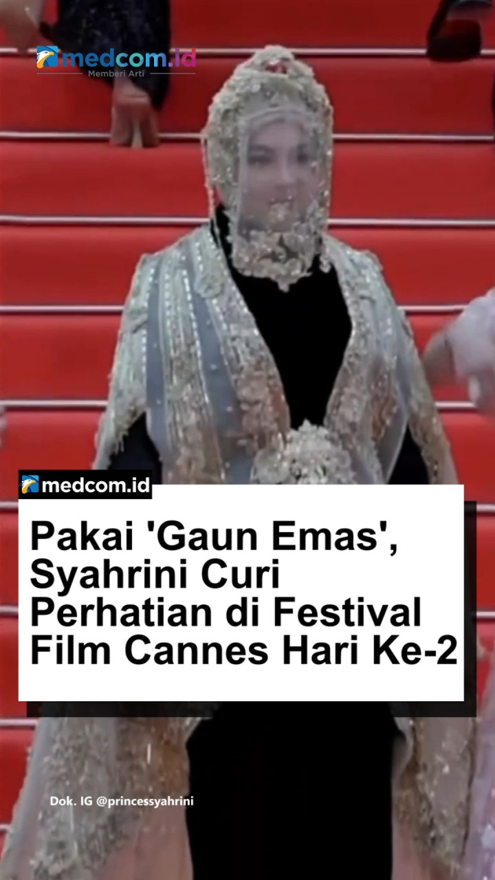 Pakai 'Gaun Emas', Syahrini Curi Perhatian di Festival Film Cannes Hari Ke-2