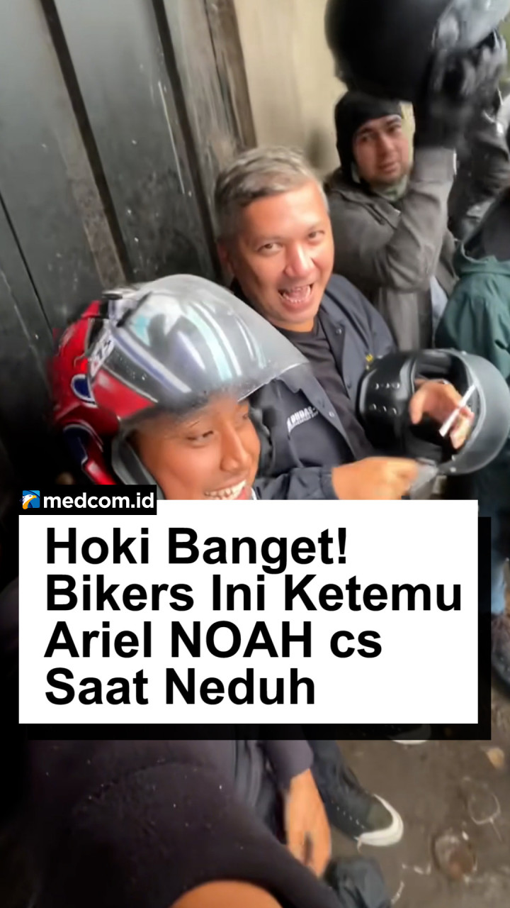 Hoki Seumur Hidup Kepake! Bikers Ini Ketemu Ariel NOAH cs Saat Neduh