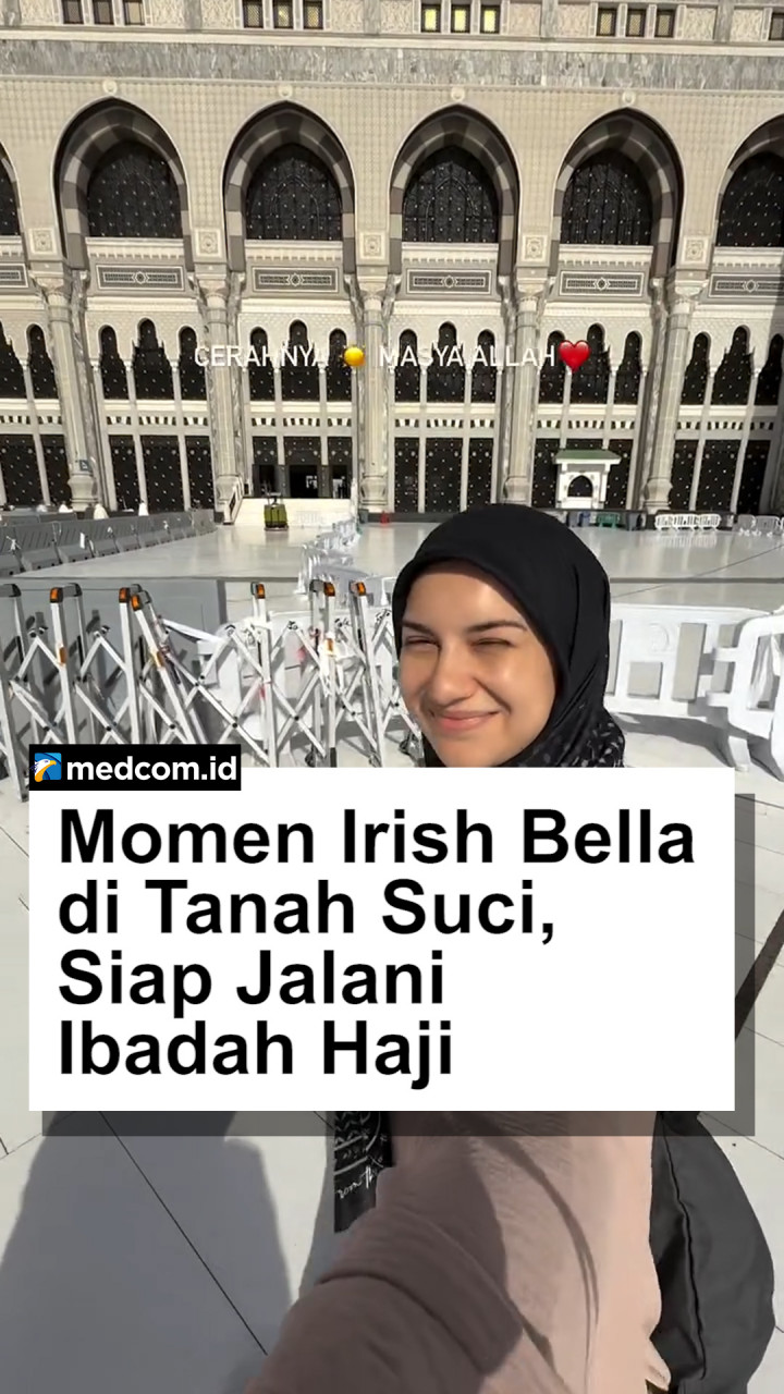 Momen Irish Bella di Tanah Suci, Siap Jalani Ibadah Haji