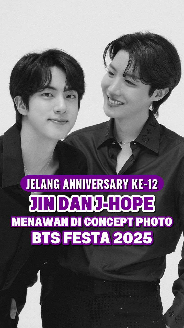 Jelang Anniversary ke-12, Jin dan J-Hope Menawan di Concept Photo BTS Festa 2025