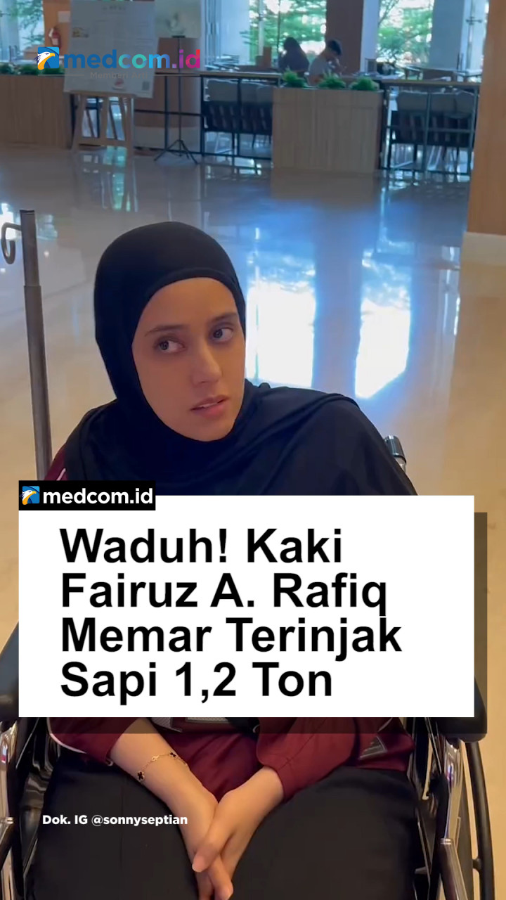 Waduh! Kaki Fairuz A. Rafiq Memar Terinjak Sapi 1,2 Ton