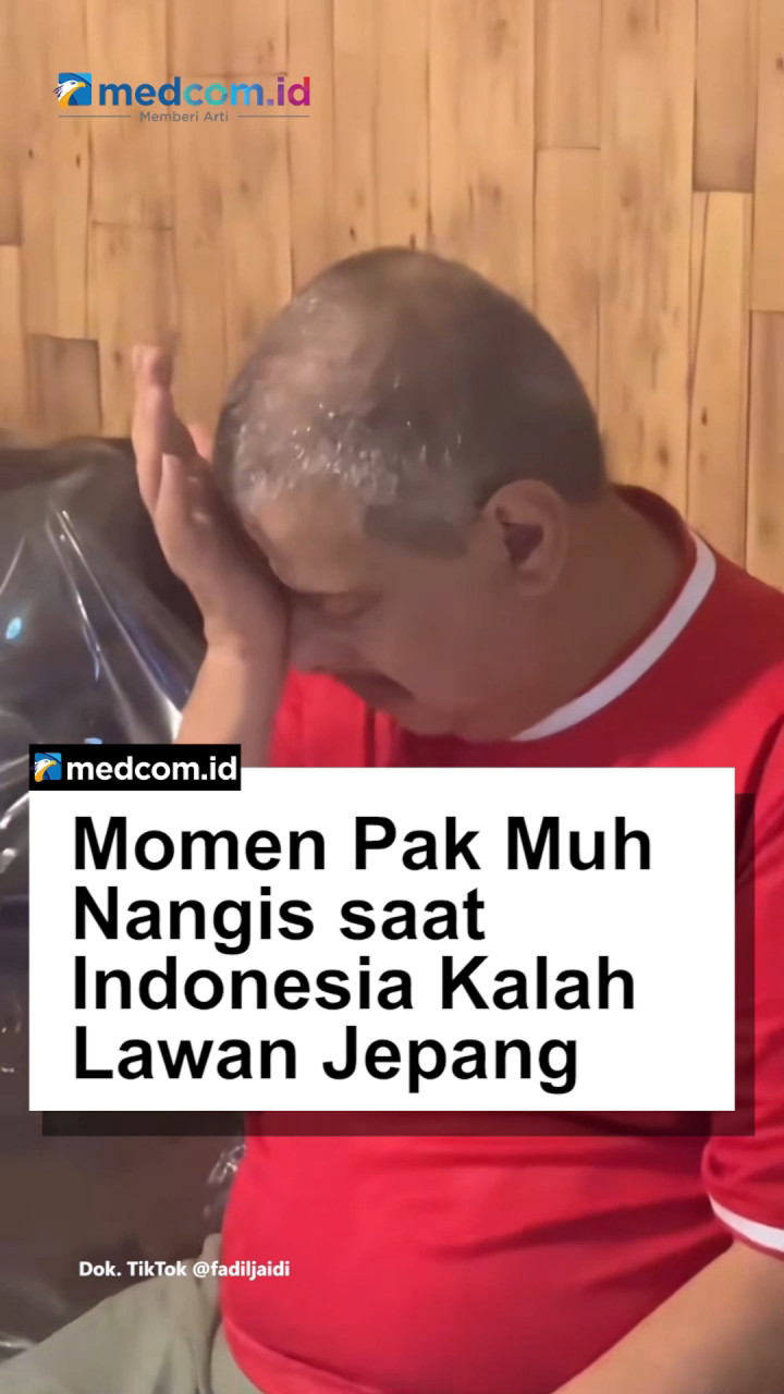 Momen Pak Muh Nangis saat Indonesia Kalah Lawan Jepang