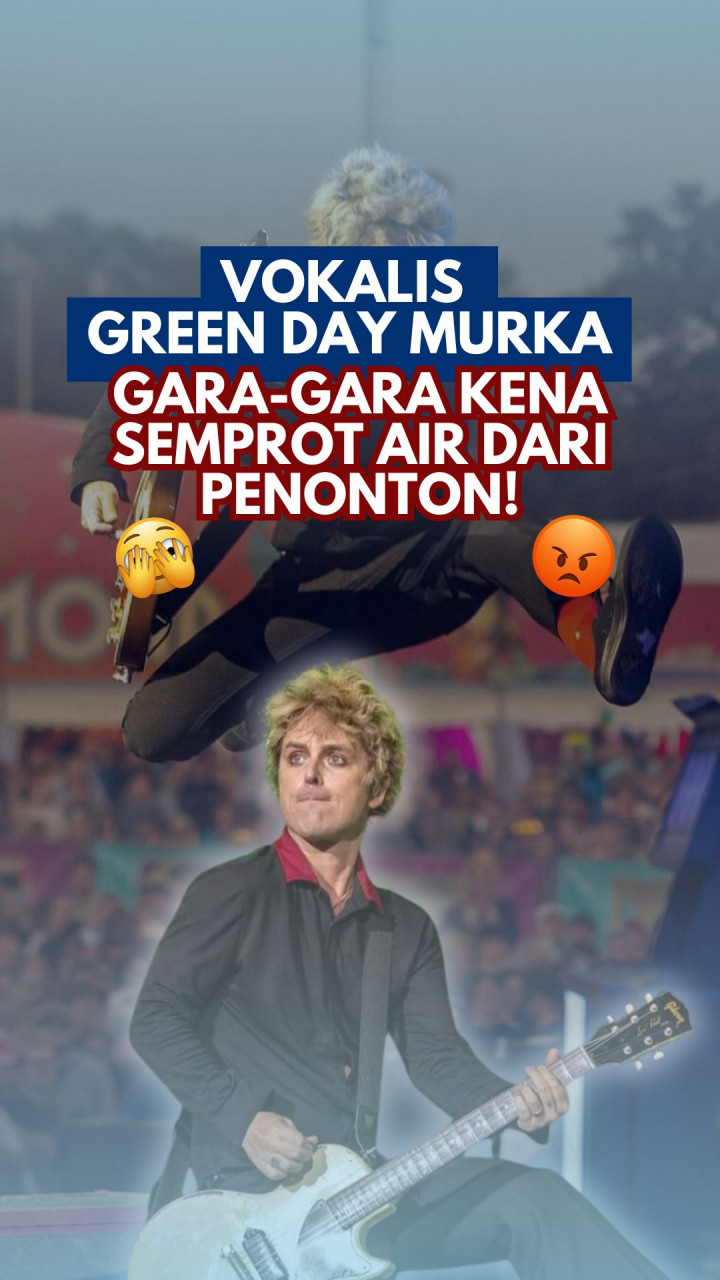 Vokalis Green Day Murka Gara-Gara Kena Semprot Air dari Penonton!