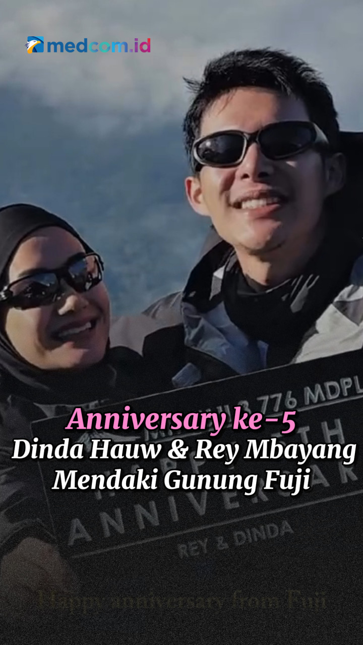 Anniversary ke-5, Dinda Hauw dan Rey Mbayang Naik Gunung Fuji