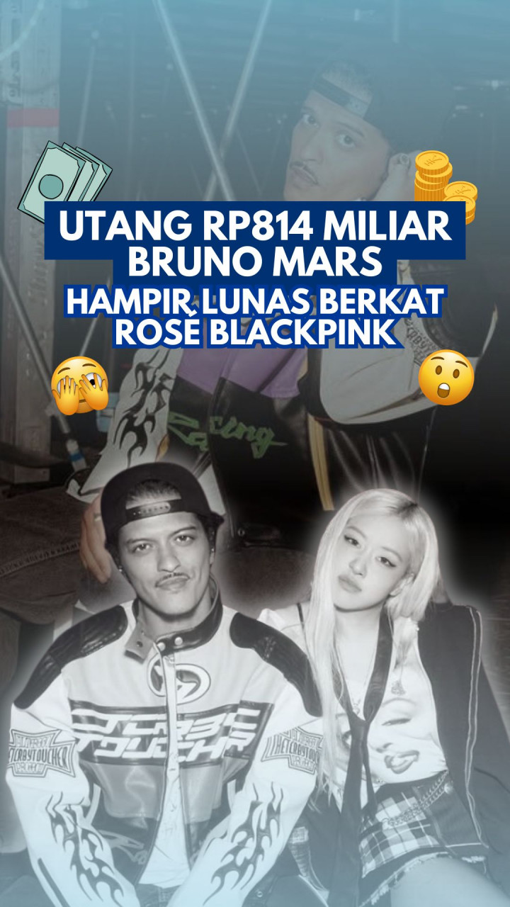 Utang Rp814 Miliar Bruno Mars Hampir Lunas Berkat Rosé BLACKPINK