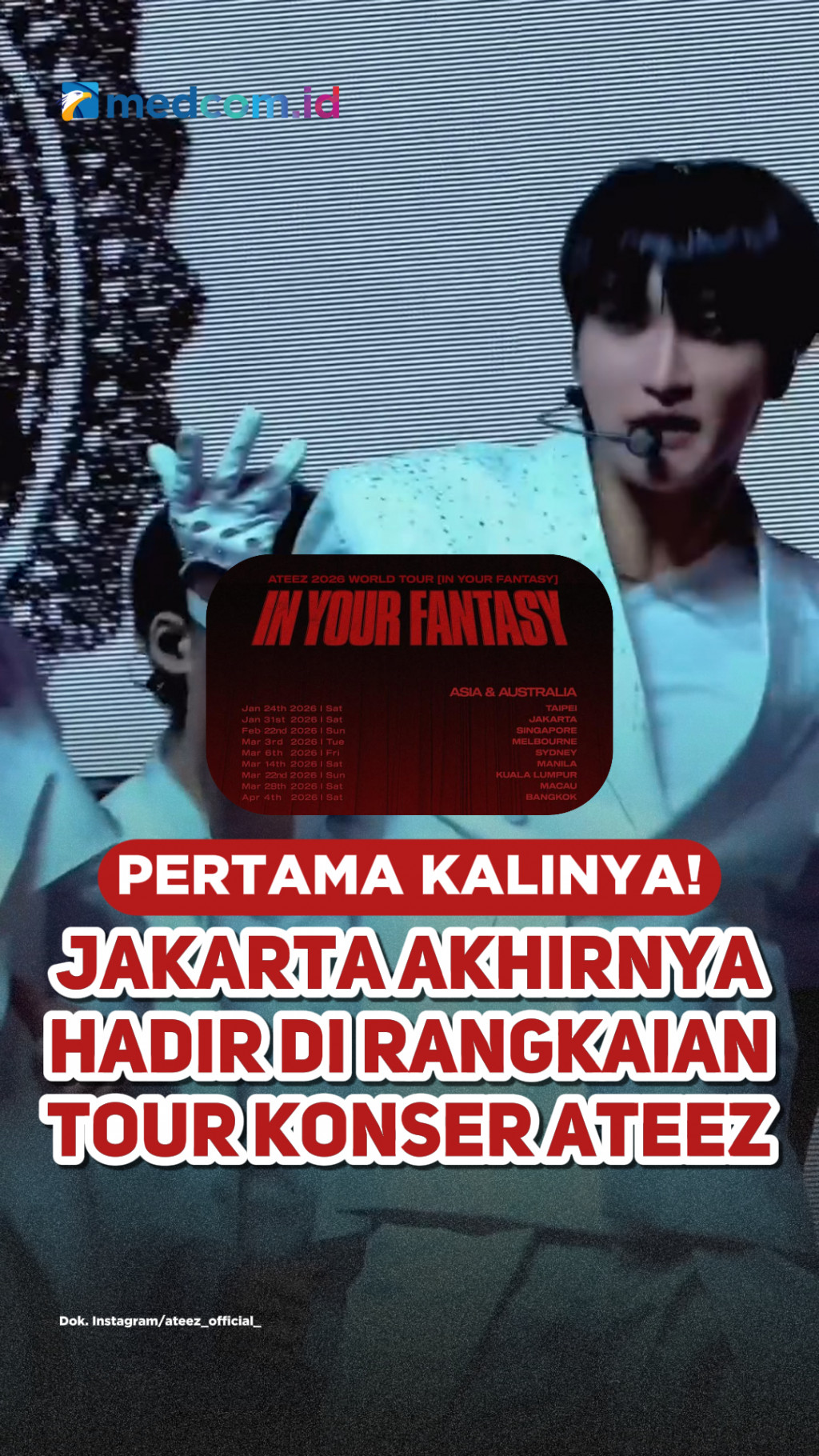 Pertama Kalinya, Jakarta Akhirnya Hadir di Rangkaian Tour Konser ATEEZ