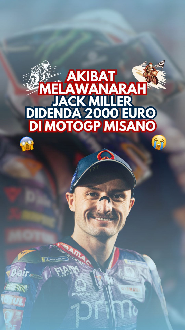 Akibat Melawan Arah, Jack Miller Didenda 2000 Euro di MotoGP Misano