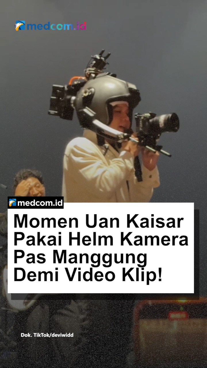 Momen Uan Juicy Luicy Pakai Helm Kamera Pas Manggung Demi Video Klip