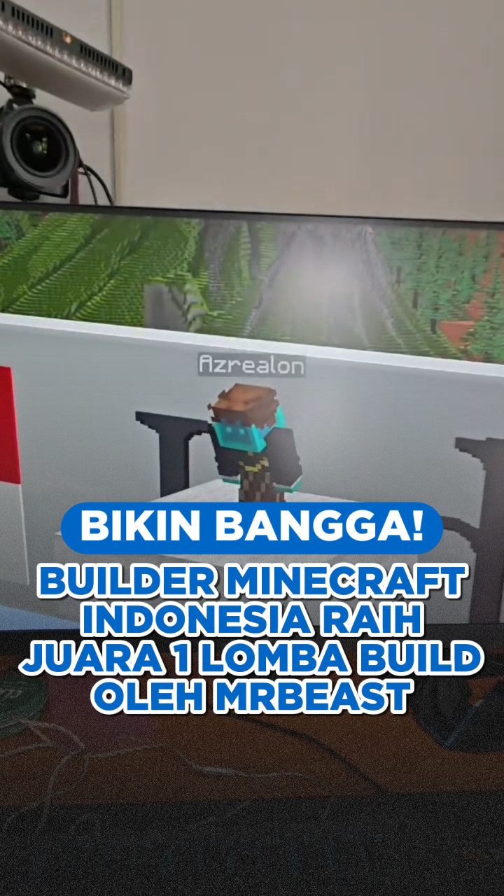 Bangga! Builder Minecraft Indonesia Raih Juara 1 Lomba Build oleh MrBeast