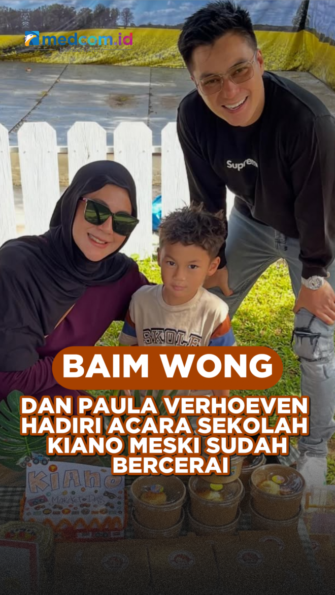 Baim Wong dan Paula Verhoeven Hadiri Acara Sekolah Kiano Meski Sudah Bercerai