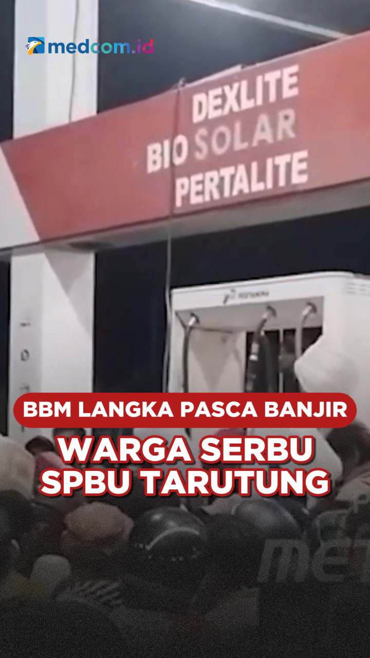 BBM Langka Pasca Banjir! Warga Serbu SPBU Tarutung
