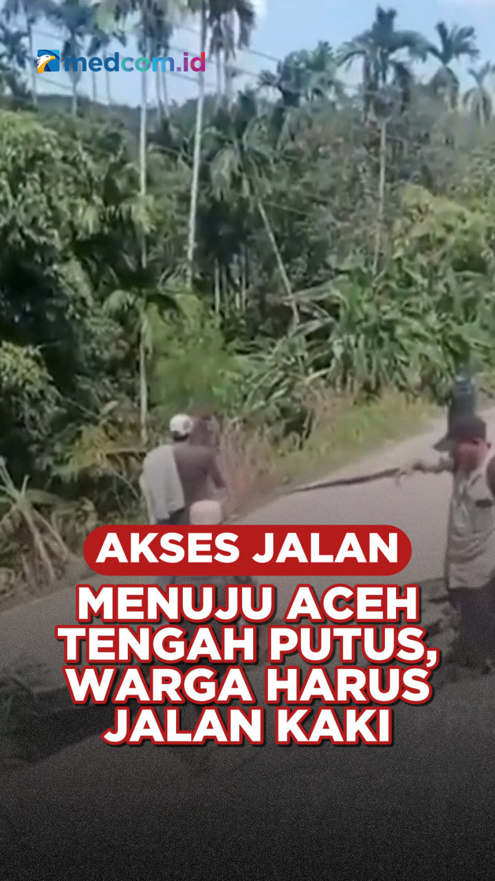 Akses Menuju Aceh Tengah Putus, Warga Harus Jalan Kaki