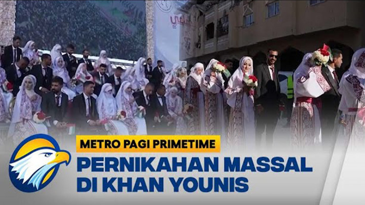 Momen Langka 54 Pasangan Palestina Laksanakan Pernikhan Massal
