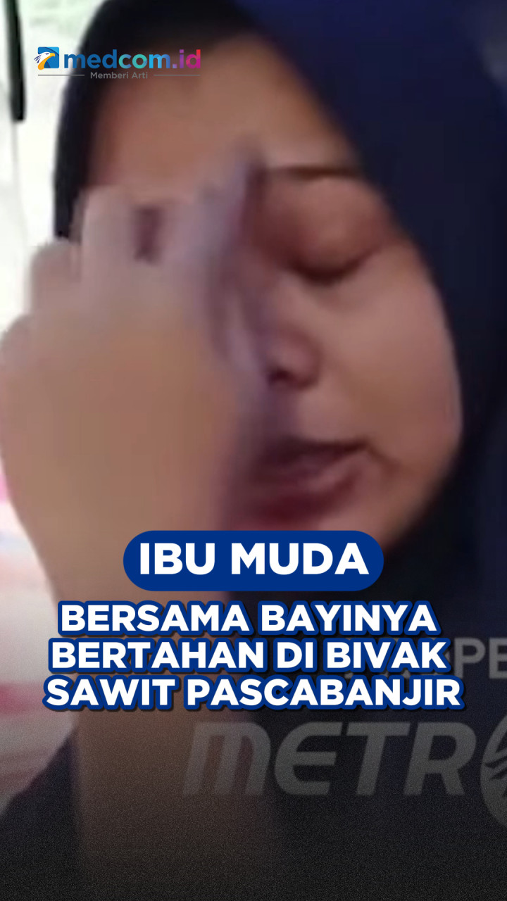 Ibu Muda Bersama Bayinya Bertahan di Bivak Sawit Pascabanjir