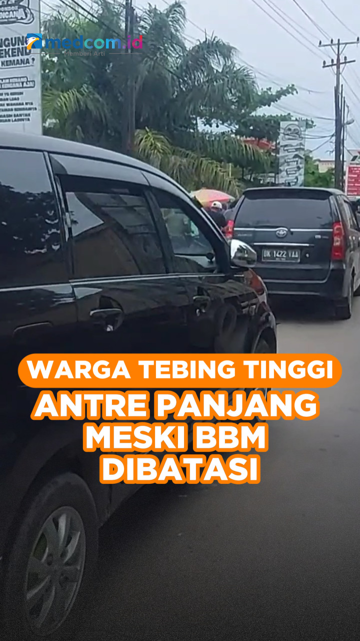 Warga Tebing Tinggi Antre Panjang Meski BBM Dibatasi