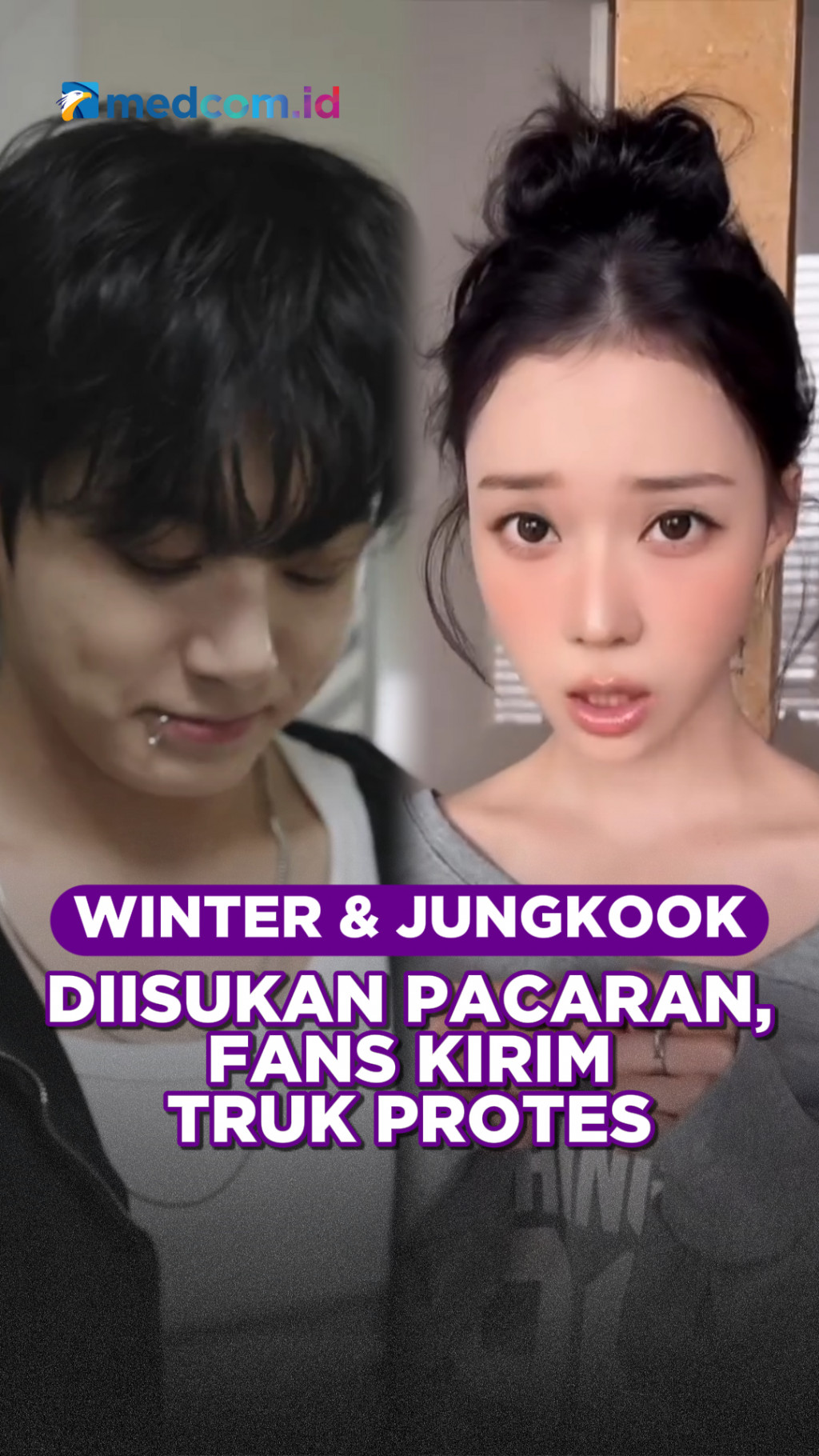 Winter aespa & Jungkook BTS Diisukan Pacaran, Fans Kirim Truk Protes