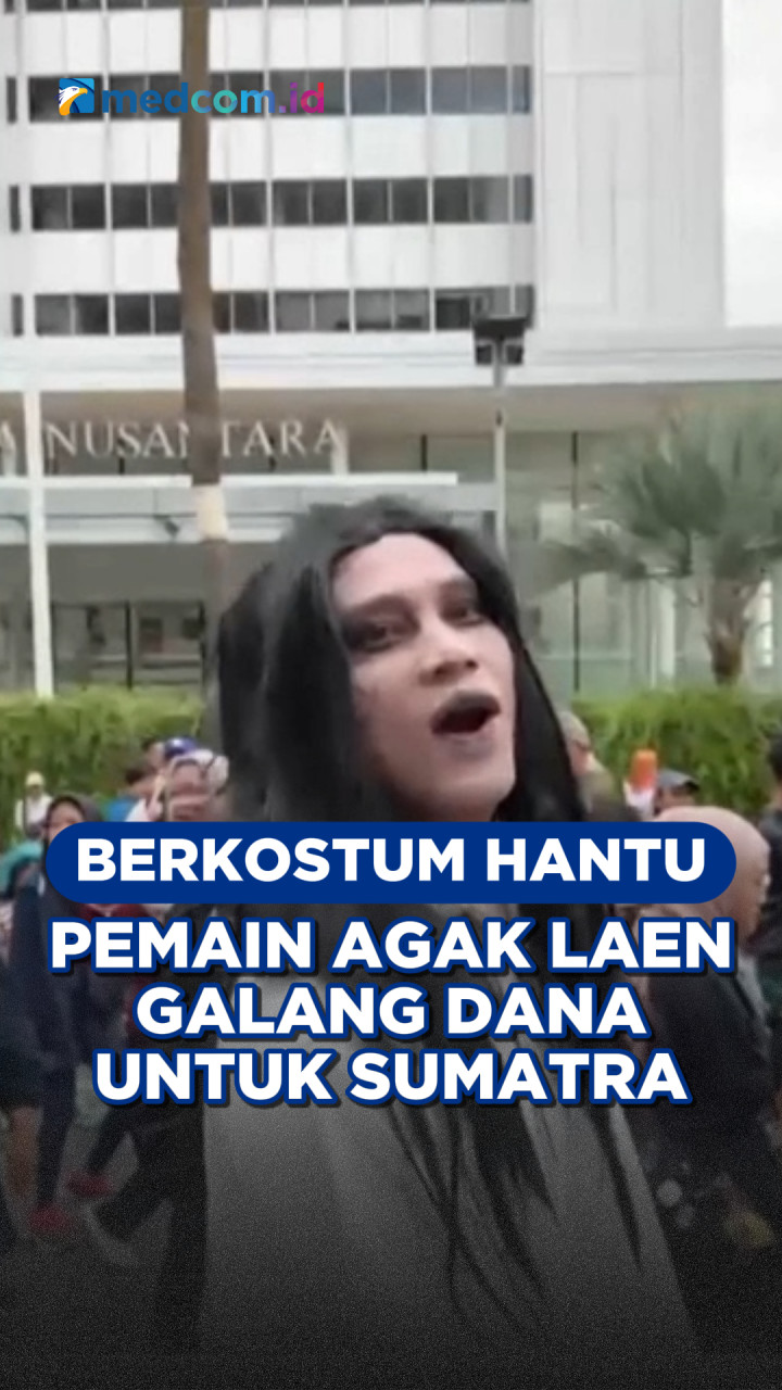Berkostum Hantu, Pemain Agak Laen Galang Dana untuk Sumatra