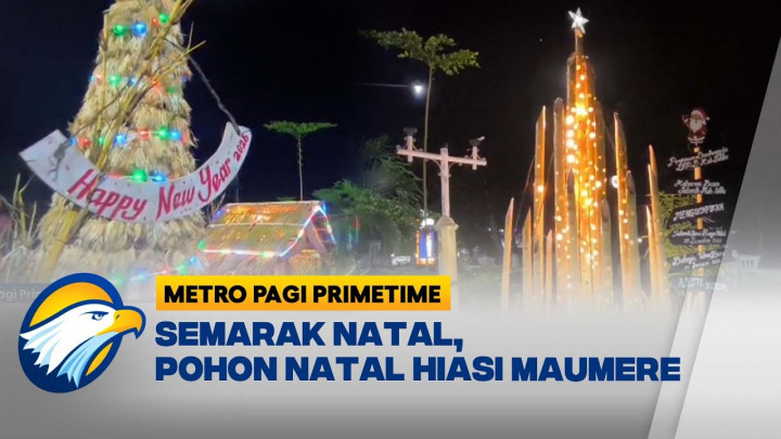 Pohon Natal Unik Hiasi Ruas Jalan Maumere