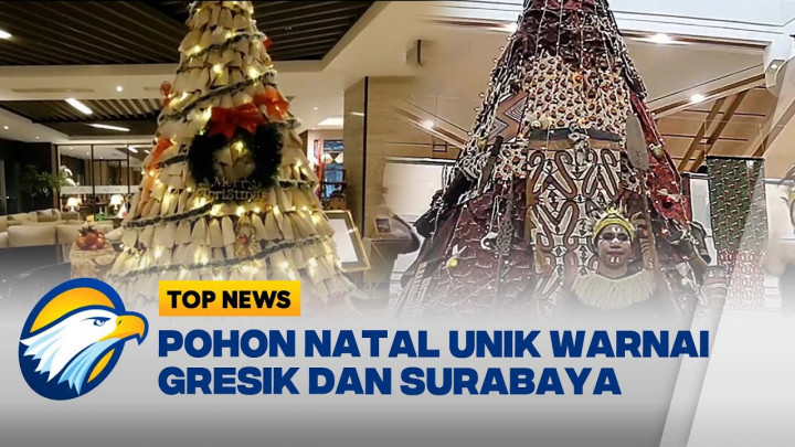 Tradisi dan Kreativitas, Pohon Natal Unik Hadir di Jawa Timur