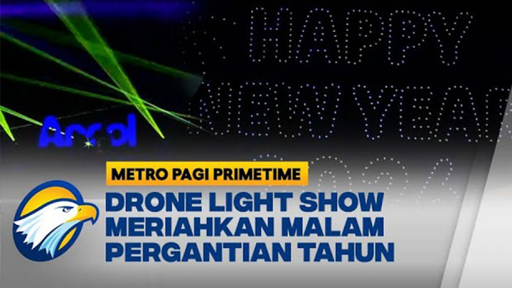 Tahun Baru Tanpa Kembang Api, Ancol Suguhkan Drone Light Show di Pantai Lagoon