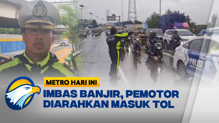 Banjir Jakarta, Pemotor Diarahkan Masuk Tol