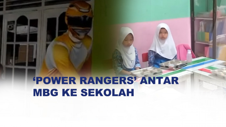 Petugas SPPG Berkostum Power Rangers, Bikin Murid TK Ceria