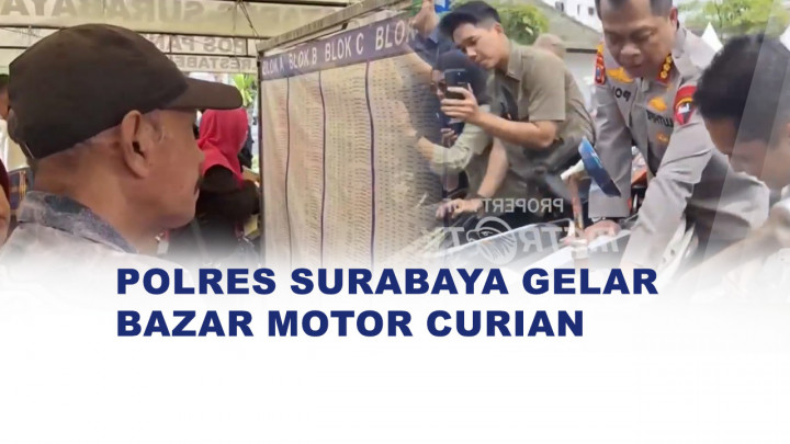 Polres Surabaya Pajang 1.050 Motor Curian, Pemilik Bisa Ambil Gratis