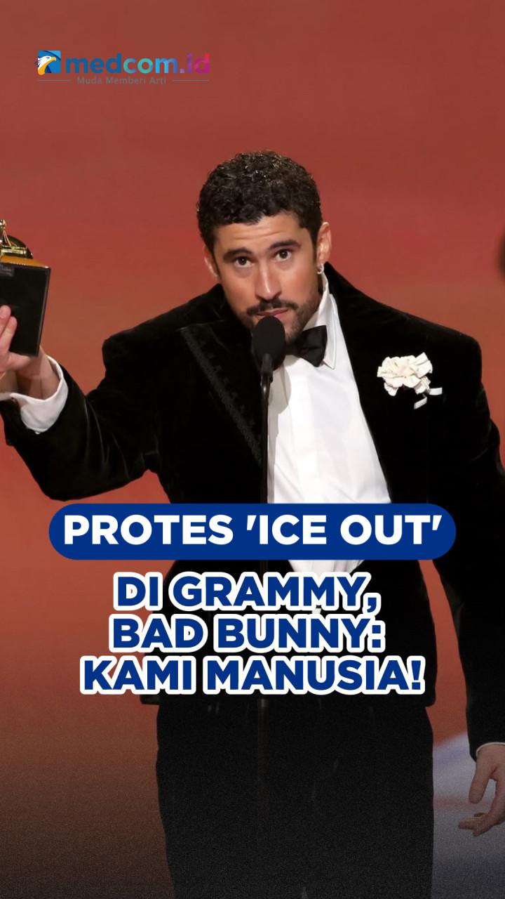 Protes 'ICE Out' di Grammy, Bad Bunny: Kami Manusia!