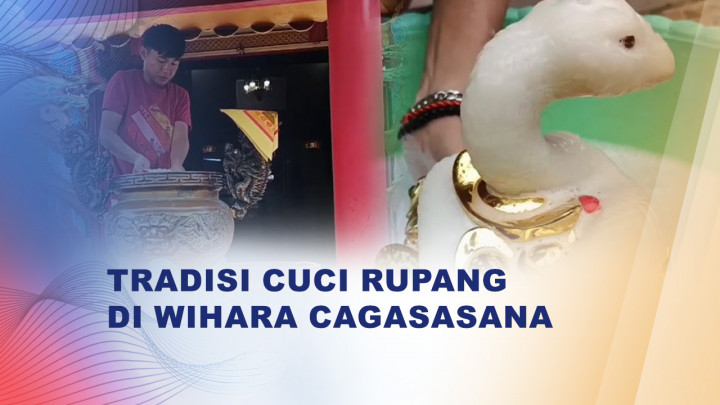 Jelang Imlek, Ritual Cuci Rupang Digelar di Wihara Cagasasana