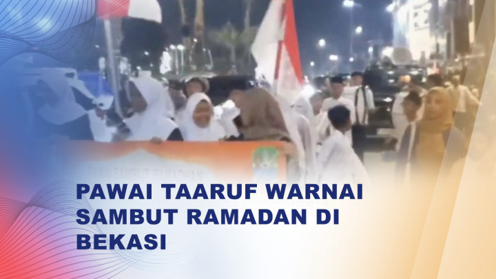 Warga Bekasi Meriahkan Pawai Taaruf Sambut Ramadan