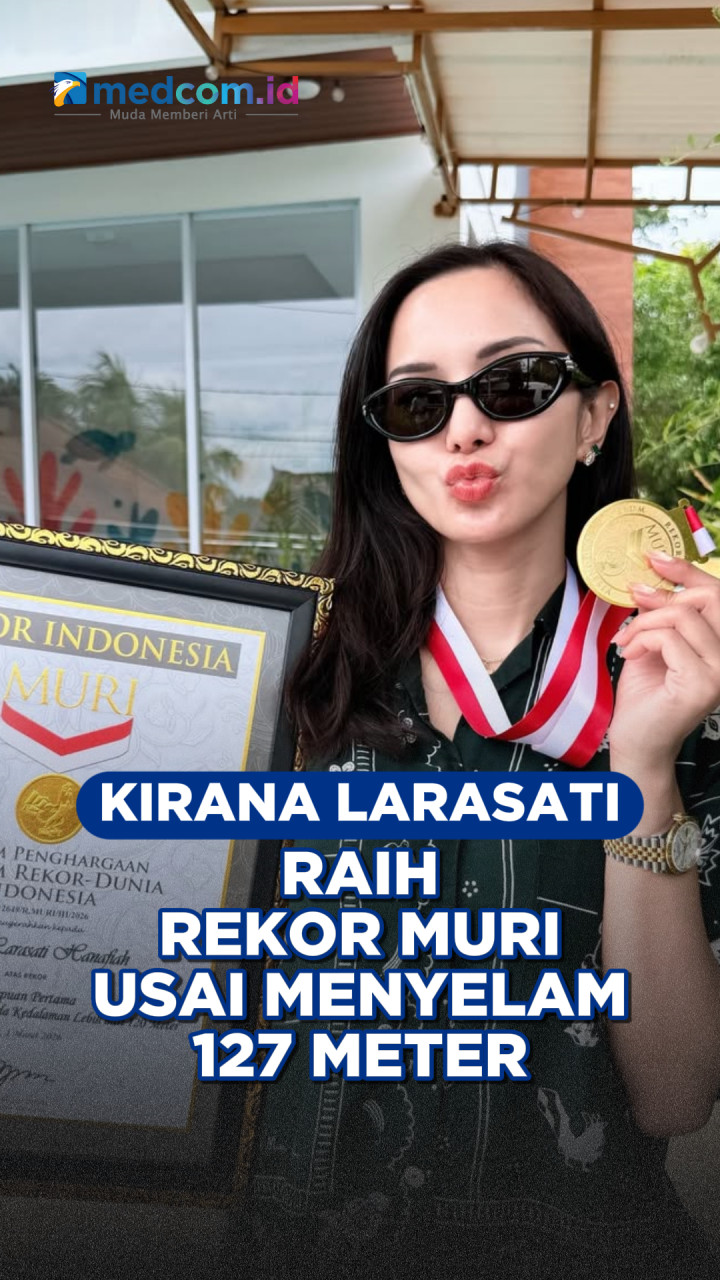 Kirana Larasati Raih Rekor MURI Usai Menyelam 127 Meter