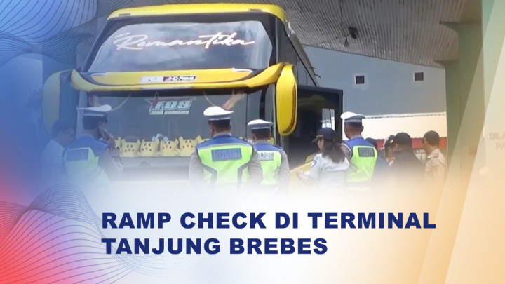 Jelang Mudik Lebaran 2026, Bus di Terminal Tanjung Brebes Jalani Ramp Check