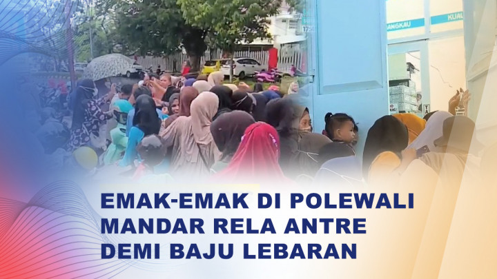 Jelang Lebaran, Warga Polewali Mandar Berebut Kupon Antrean Masuk Toko