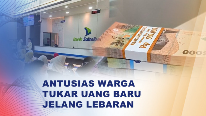 Jelang Lebaran, Warga Antre Demi Tukar Uang Pecahan Baru